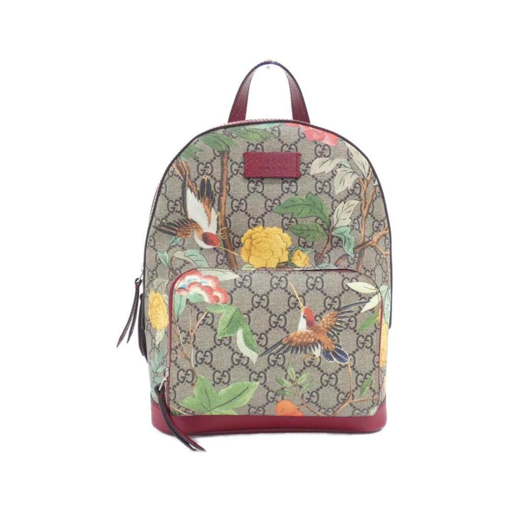 Gucci Tian backpack GG Supreme monogram Floral Flower bird